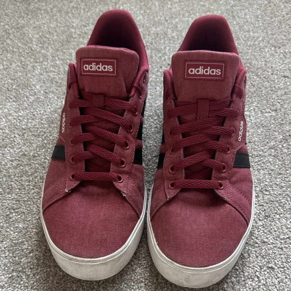 Adidas Maroon Canvas Sneakers